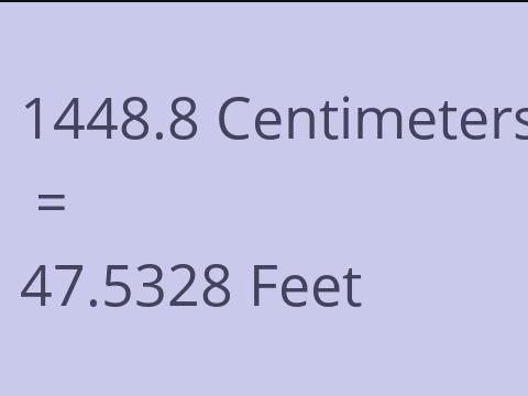 1448.8 CM TO FEET