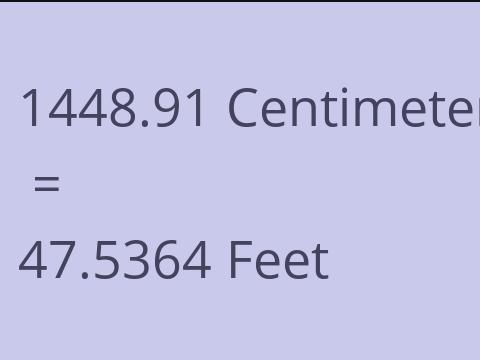 1448.91 CM TO FEET