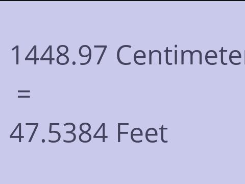 1448.97 CM TO FEET