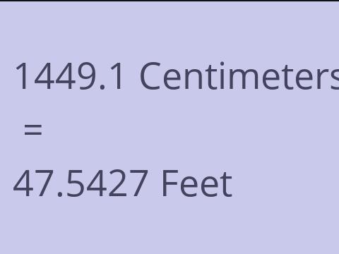 1449.1 CM TO FEET