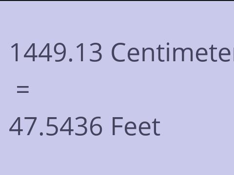 1449.13 CM TO FEET