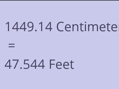 1449.14 CM TO FEET