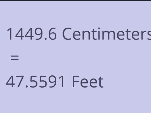 1449.6 CM TO FEET