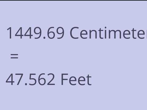 1449.69 CM TO FEET