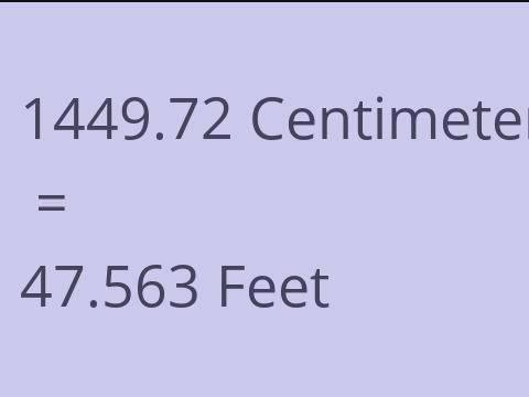 1449.72 CM TO FEET