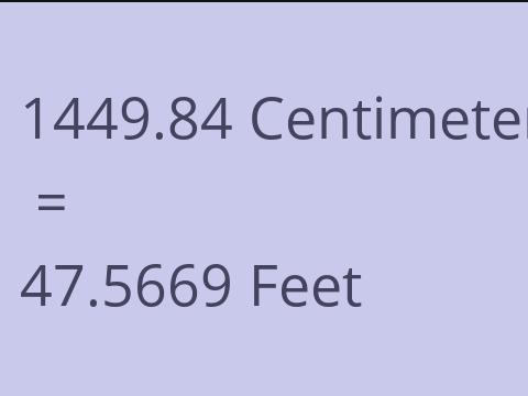 1449.84 CM TO FEET