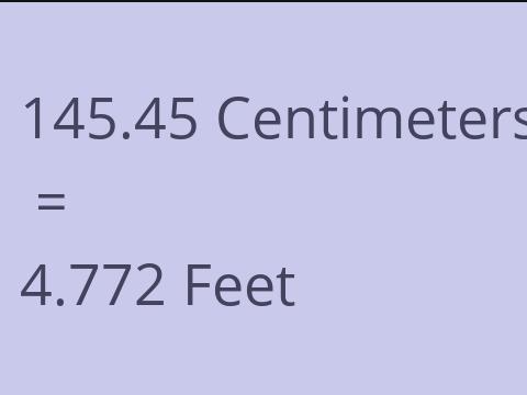 145.45 CM TO FEET