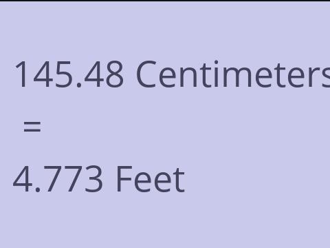 145.48 CM TO FEET