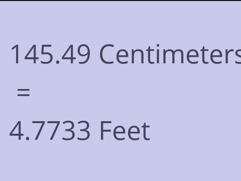 145.49 CM TO FEET