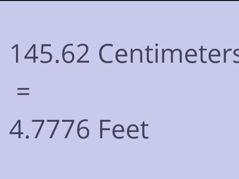 145.62 CM TO FEET