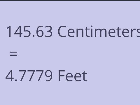 145.63 CM TO FEET