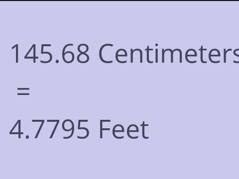 145.68 CM TO FEET