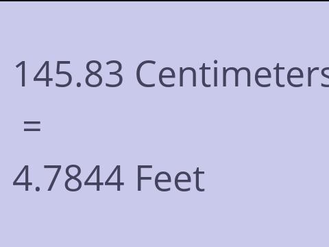 145.83 CM TO FEET