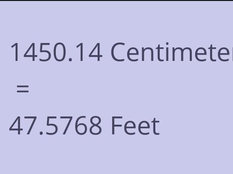 1450.14 CM TO FEET