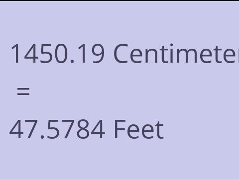 1450.19 CM TO FEET