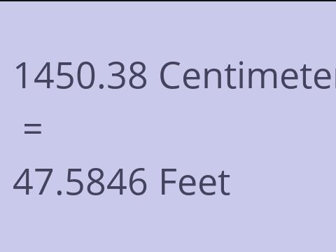 1450.38 CM TO FEET