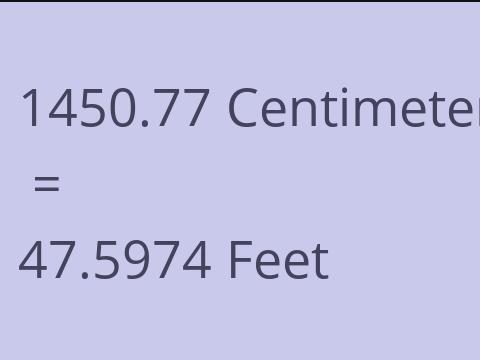 1450.77 CM TO FEET