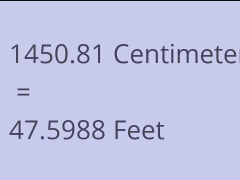 1450.81 CM TO FEET