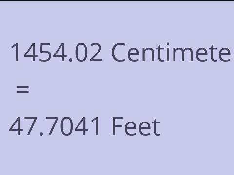 1454.02 CM TO FEET