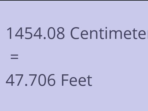 1454.08 CM TO FEET