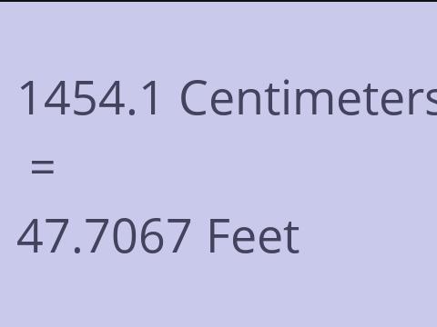 1454.1 CM TO FEET