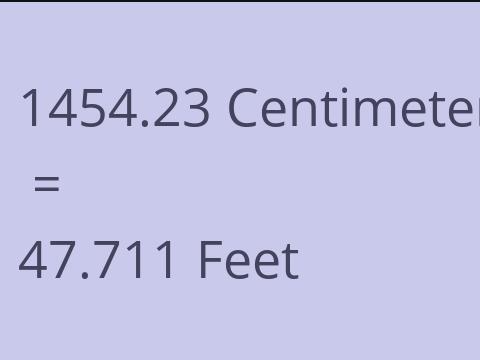 1454.23 CM TO FEET