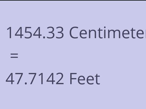 1454.33 CM TO FEET