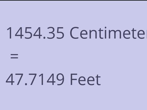 1454.35 CM TO FEET