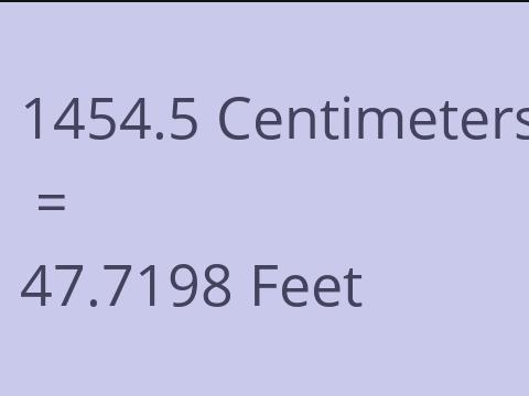 1454.5 CM TO FEET