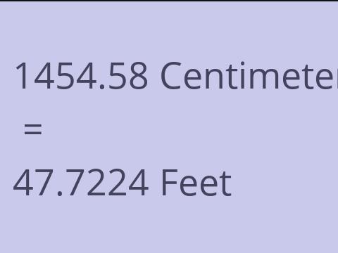 1454.58 CM TO FEET