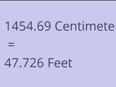 1454.69 CM TO FEET