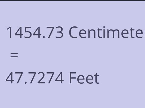 1454.73 CM TO FEET