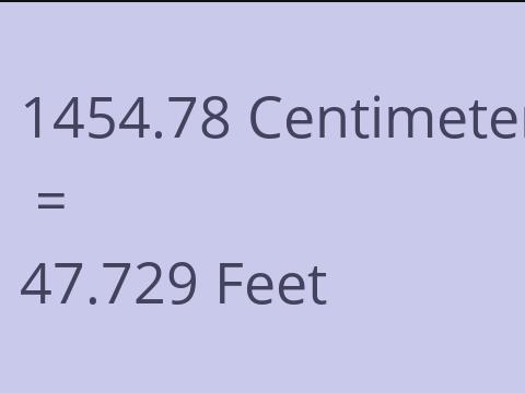 1454.78 CM TO FEET