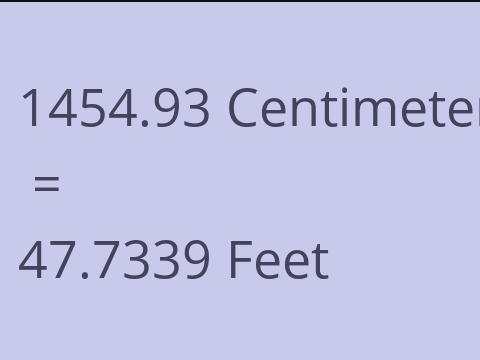 1454.93 CM TO FEET