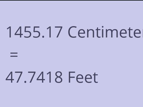 1455.17 CM TO FEET