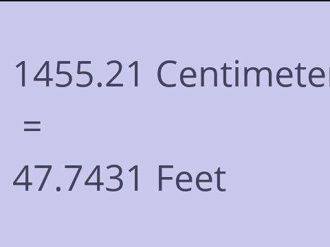 1455.21 CM TO FEET