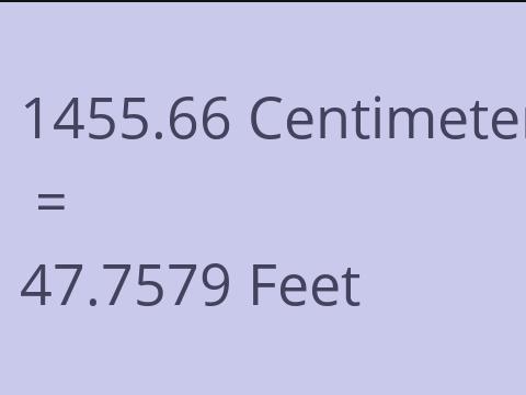 1455.66 CM TO FEET