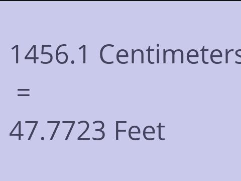 1456.1 CM TO FEET