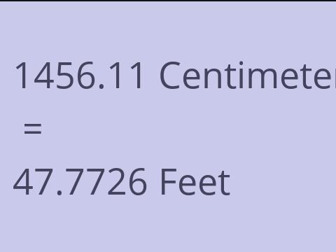 1456.11 CM TO FEET