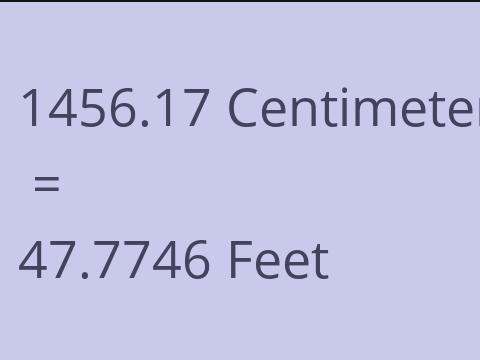 1456.17 CM TO FEET