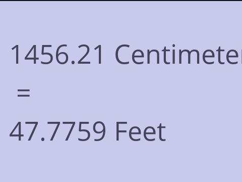 1456.21 CM TO FEET