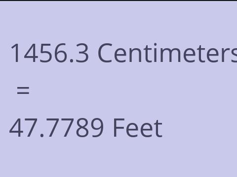 1456.3 CM TO FEET