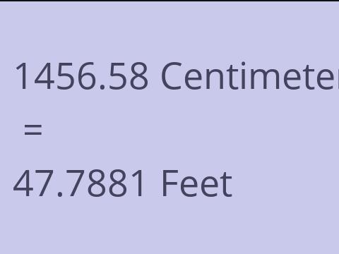 1456.58 CM TO FEET