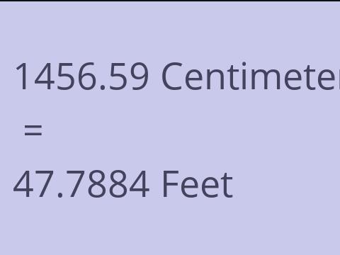 1456.59 CM TO FEET