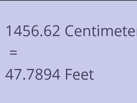 1456.62 CM TO FEET