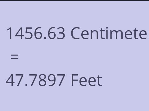 1456.63 CM TO FEET