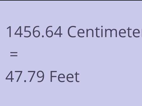 1456.64 CM TO FEET