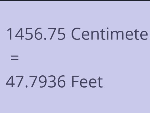 1456.75 CM TO FEET