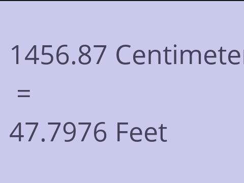 1456.87 CM TO FEET