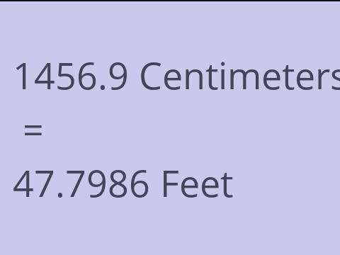 1456.9 CM TO FEET